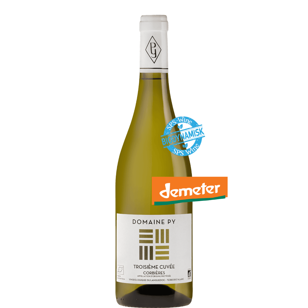 Hvid Domaine 3eme Cuve Blanc Biodynamisk Vin 2022 Languedoc Frankrig - Hvidvin